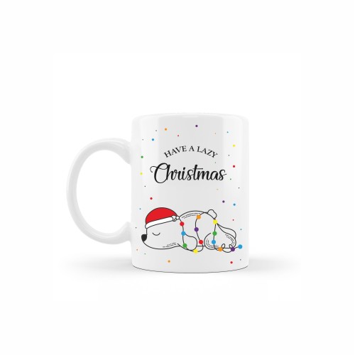 κεραμική κούπα lazy christmas με αφιέρωση