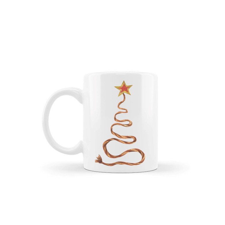 κεραμική κούπα christmas tree rope με αφιέρωση