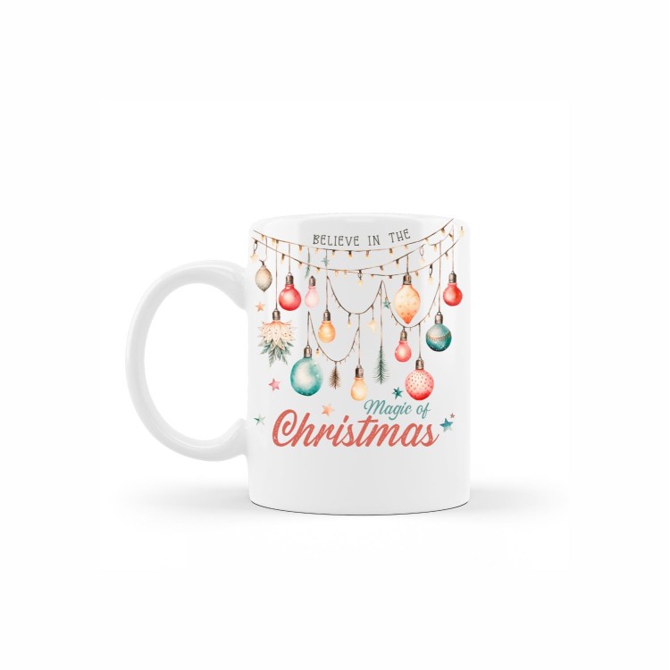 κεραμική κούπα christmas believe με αφιέρωση
