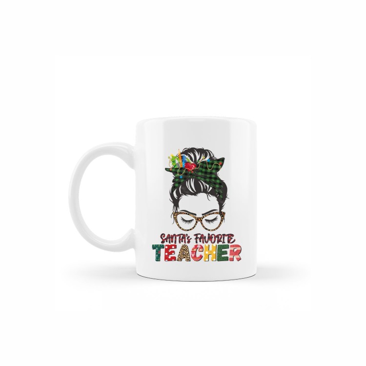 κεραμική κούπα christmas favorite teacher με αφιέρωση