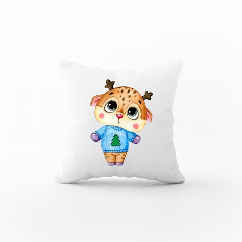 μαξιλάρι christmas baby deer με αφιέρωση 30x30cm 