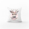 μαξιλάρι christmas pink deer με αφιέρωση 30x30cm 