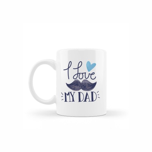κεραμική κούπα i love my dad με αφιέρωση