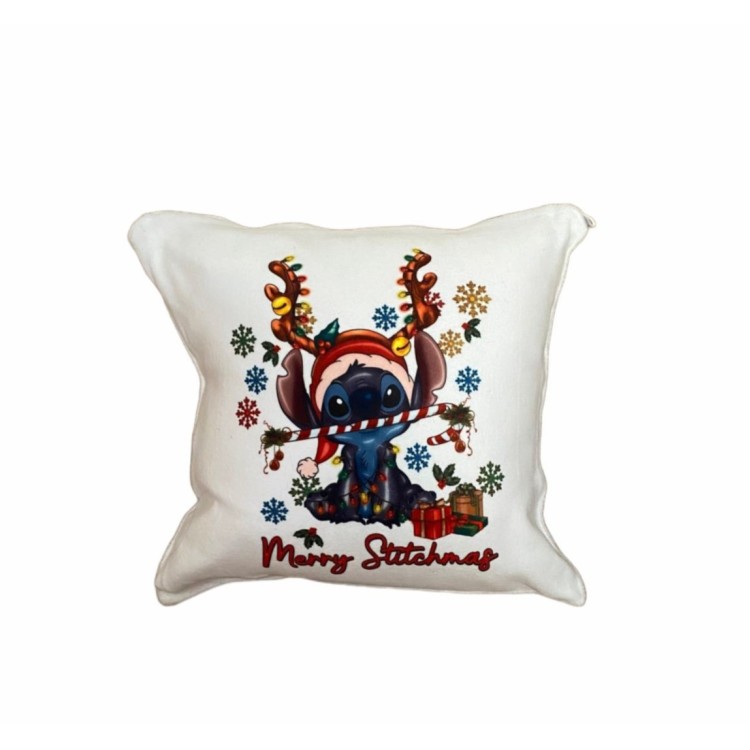 μαξιλάρι fleece merry stitchmas με αφιέρωση 30x30cm 