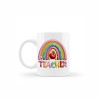 κεραμική κούπα rainbow teacher με αφιέρωση
